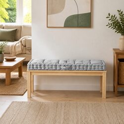 Pallet Floor Cushion Grey Cotton Outdoor Indoor Lounging Seating Pad Bench Decor