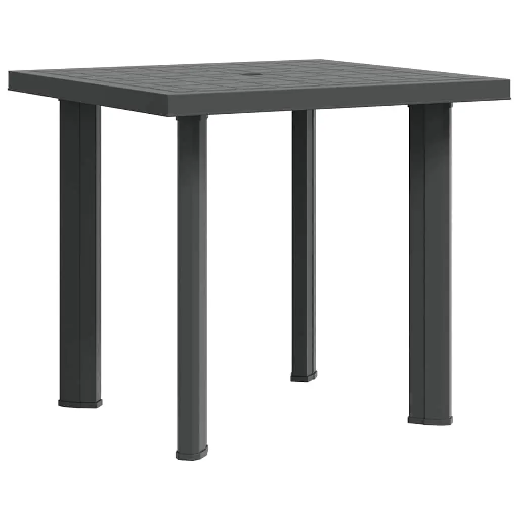 Garden Table Lightweight Plastic Outdoor Dining Anthracite