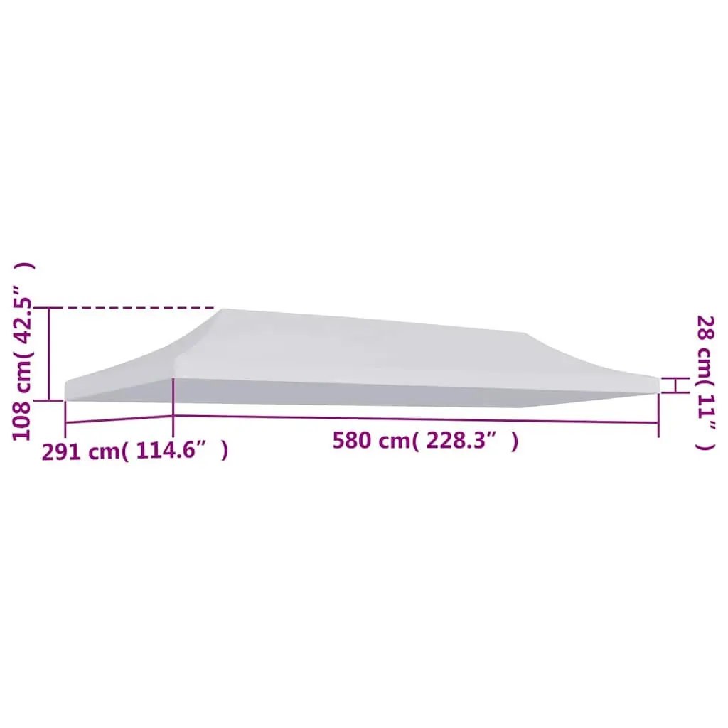 Party Tent Roof Replacement Canopy Top 3x6m White