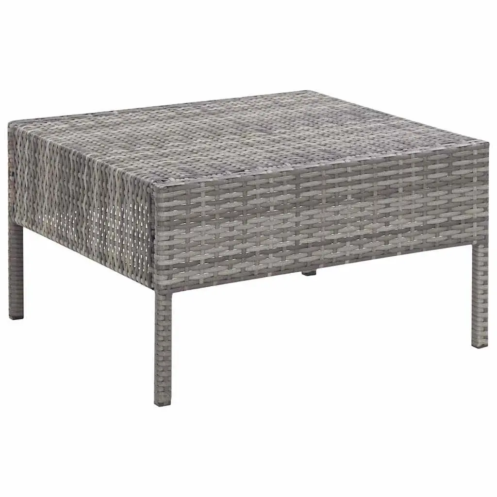 6 Piece Outdoor Lounge Set Modular Garden Patio Furniture Grey Rattan Cushions