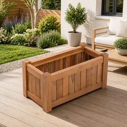 Raised Garden Bed Planter 50x25x25 cm Brown Wood Outdoor Patio Balcony