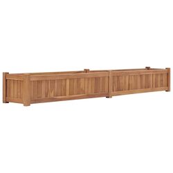 Raised Garden Bed Planter 200x30x25cm Brown Solid Wood Outdoor Patio