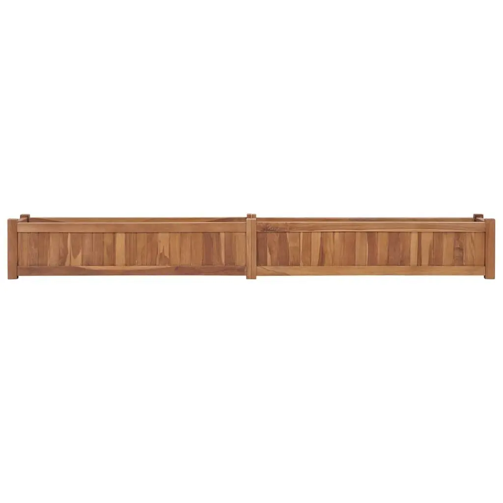 Raised Garden Bed Planter 200x30x25cm Brown Solid Wood Outdoor Patio
