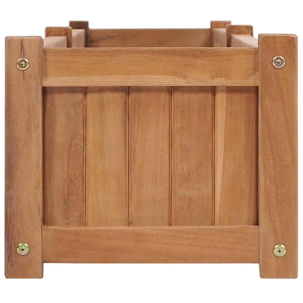 Raised Garden Bed Planter 200x30x25cm Brown Solid Wood Outdoor Patio
