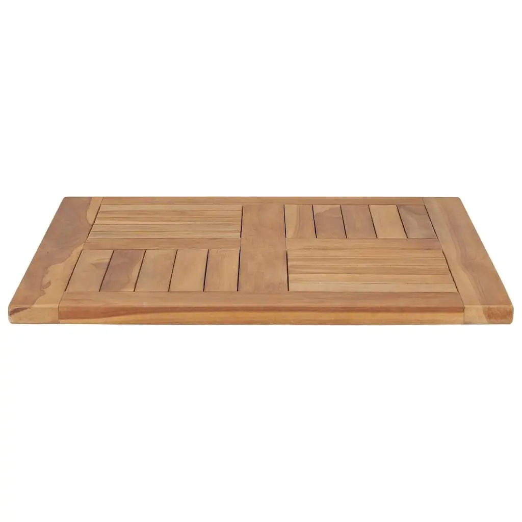 Teak Wood Table Top 60x60cm Brown Smooth Sanded Wooden Tabletop for Kitchen Dining Furniture