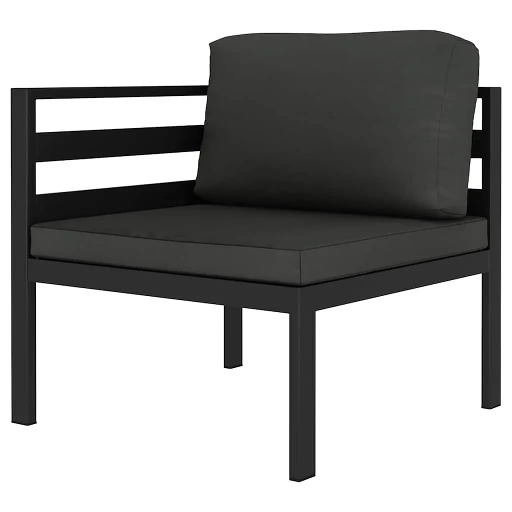 2 Piece Garden Sofa Set Modular Outdoor Lounge Sectional with Seat Cushions