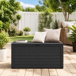Garden Storage Box Anthracite Outdoor Patio Deck Furniture Cushion Chest