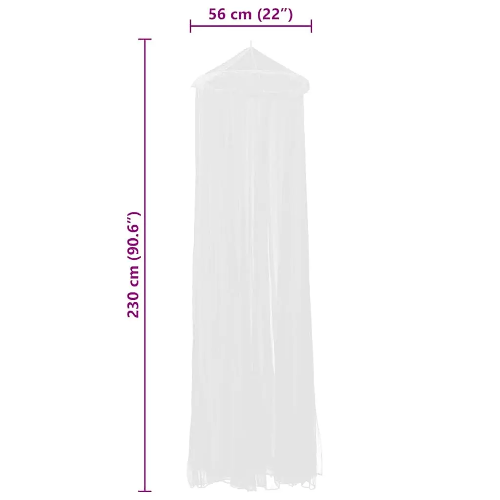 Mosquito Net Round Canopy Bed 2 pcs White Circular Insect Screen Set Home