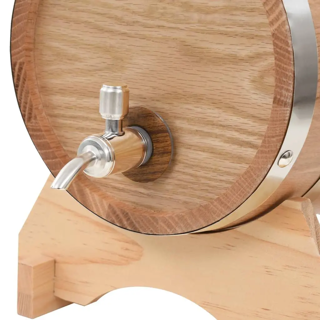 Wine Barrel Solid Oak Wood 6L Rustic Decor with Tap