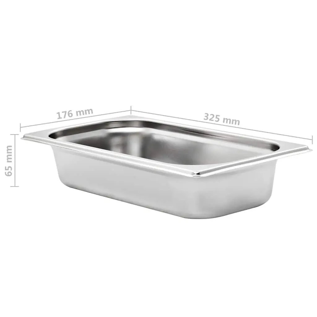 Gastronorm Containers Stackable GN 1/3 65 mm Silver