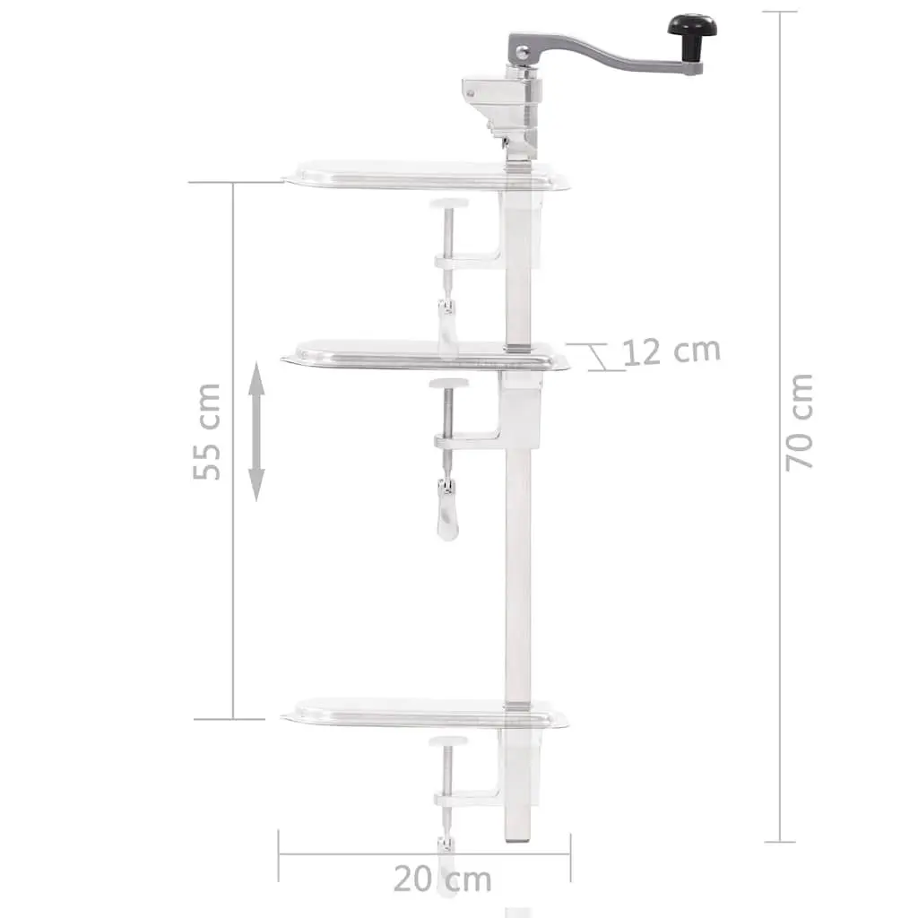 Can Opener Professional 70 cm Aluminum Stainless Steel Silver Mounted Tabletop Kitchen Tool