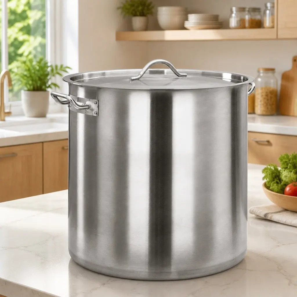 Stock Pot Large Capacity 98L Stainless Steel 50x50cm Silver