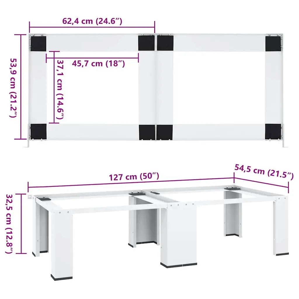 Washing Machine Pedestal Dryer Stand Dual Height Adjustable White Set of 2