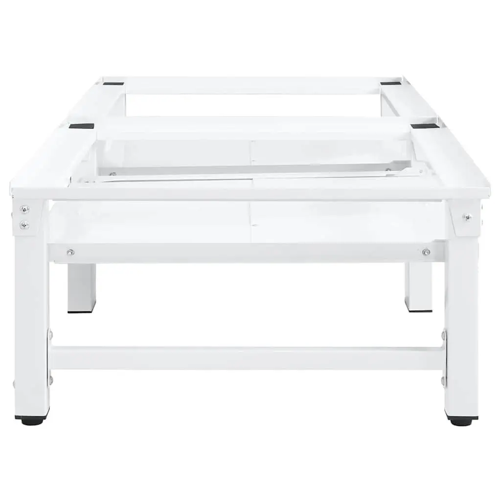 Washing Machine Dryer Pedestal Riser Stand with Pull-out Storage Shelves Steel Height Adjustable Non-slip Pads