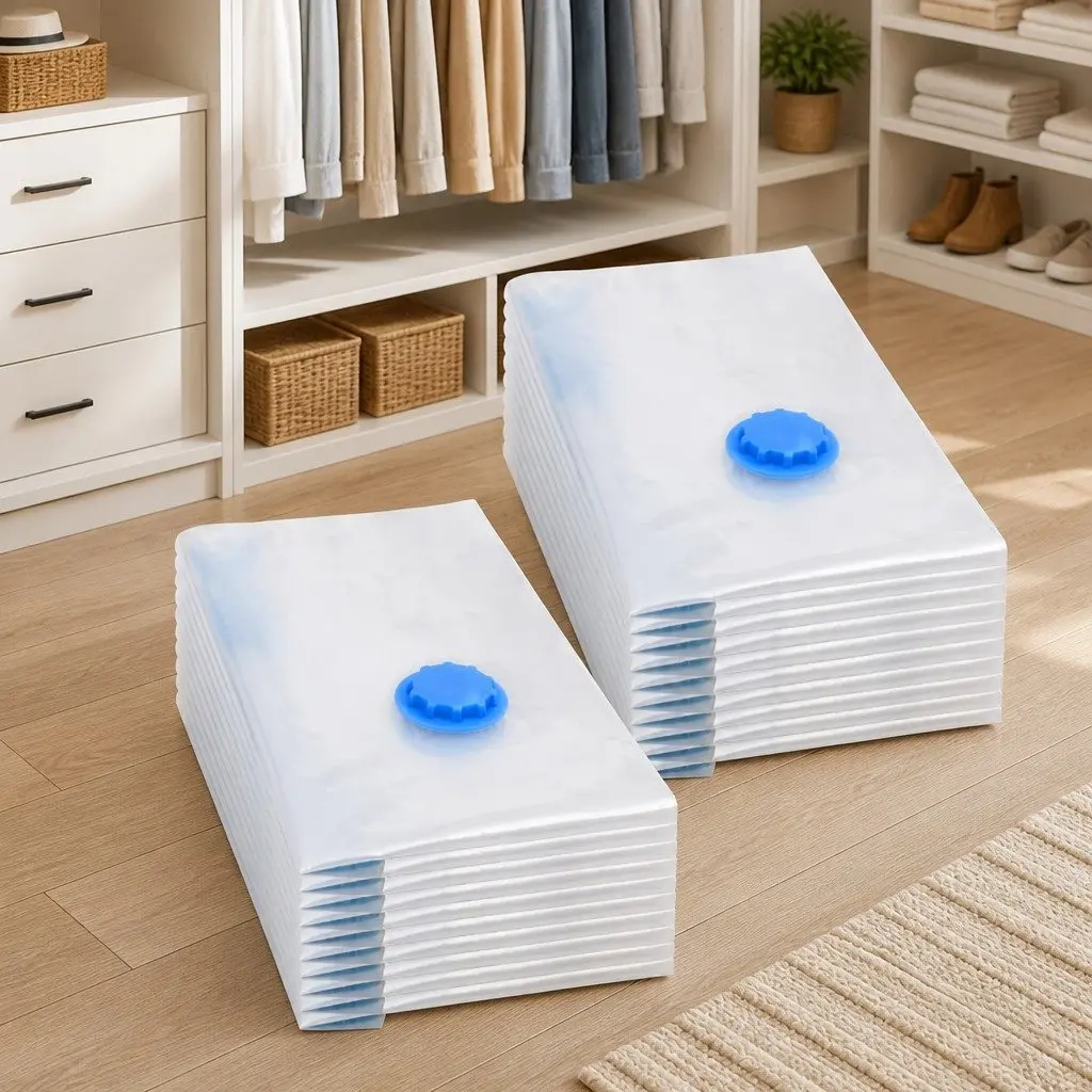 Vacuum Storage Bags Transparent Clothing Compression Bags 60x40cm Set 20pcs