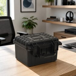 Portable Flight Case Black Camera Equipment Storage Hard Case with Foam Insert