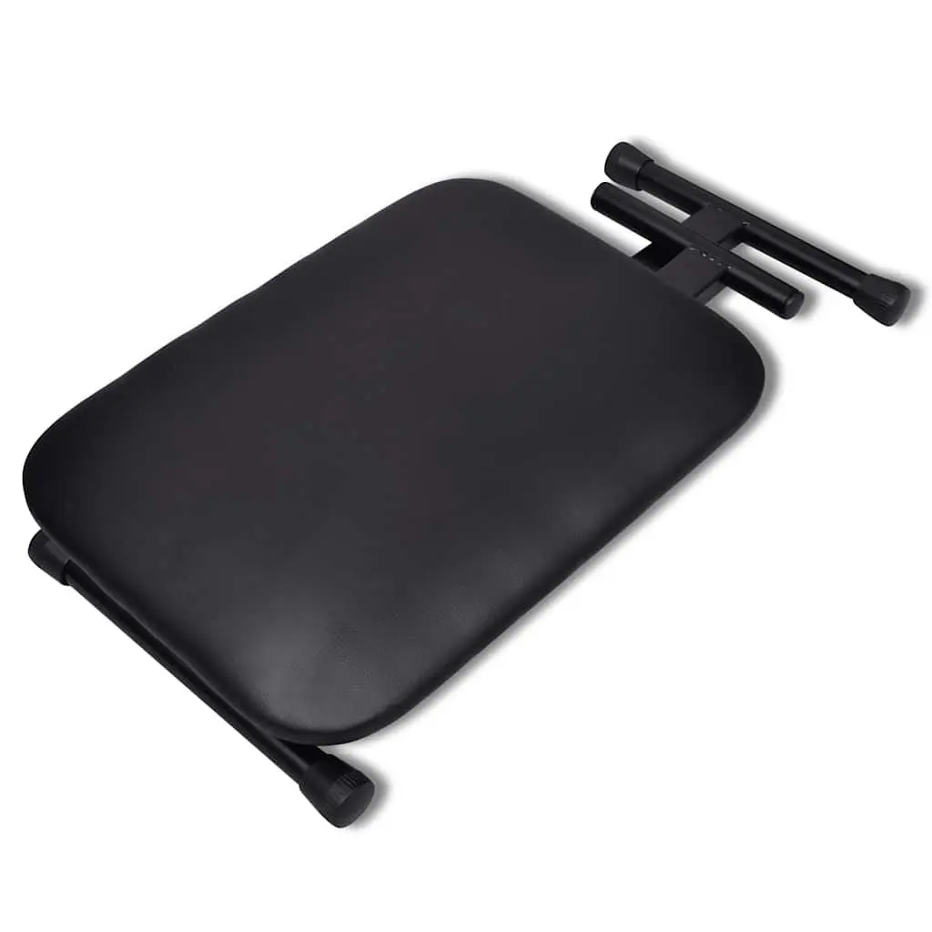 Keyboard Stand and Stool Set Adjustable Height Black Heavy Duty Construction