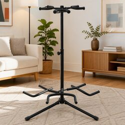 Guitar Stand Tripod Black Steel Foam Neck Support Display Storage Adjustable