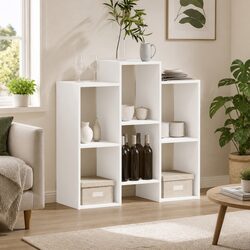White Modern Sideboard Storage Cabinet Living Room Furniture Shelving Unit 90cm
