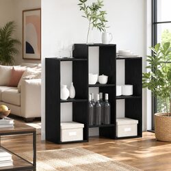 Sideboard Black Oak 90 x 30 x 90 cm Modern Storage Cabinet Living Room Furniture
