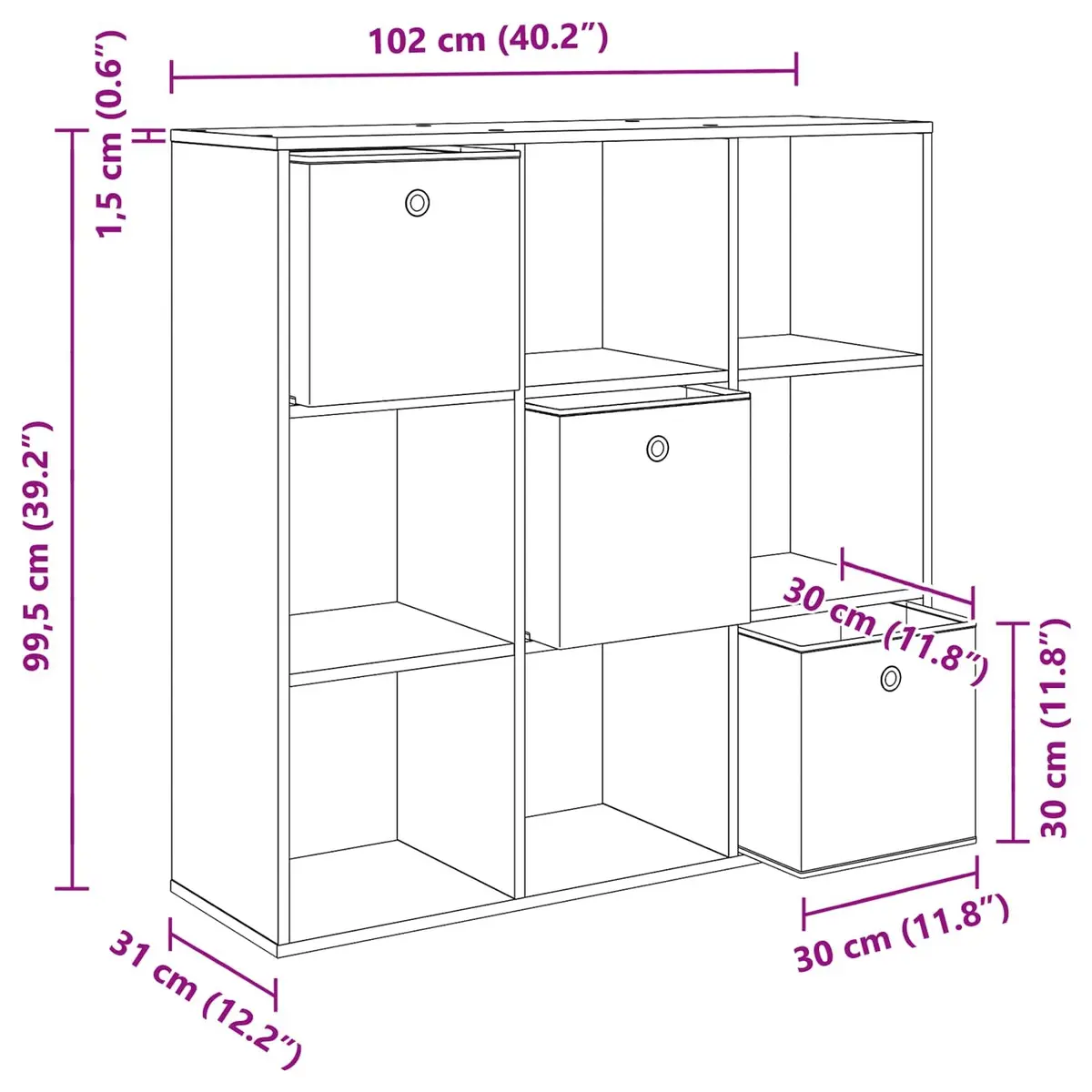 Sideboard Modern Storage Cabinet Engineered Wood White