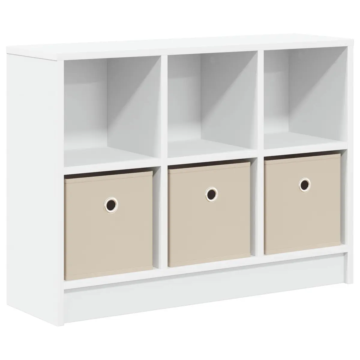 Sideboard Storage Cabinet Modern Freestanding Engineered Wood White 73.5 x 22.5 x 53.5 cm