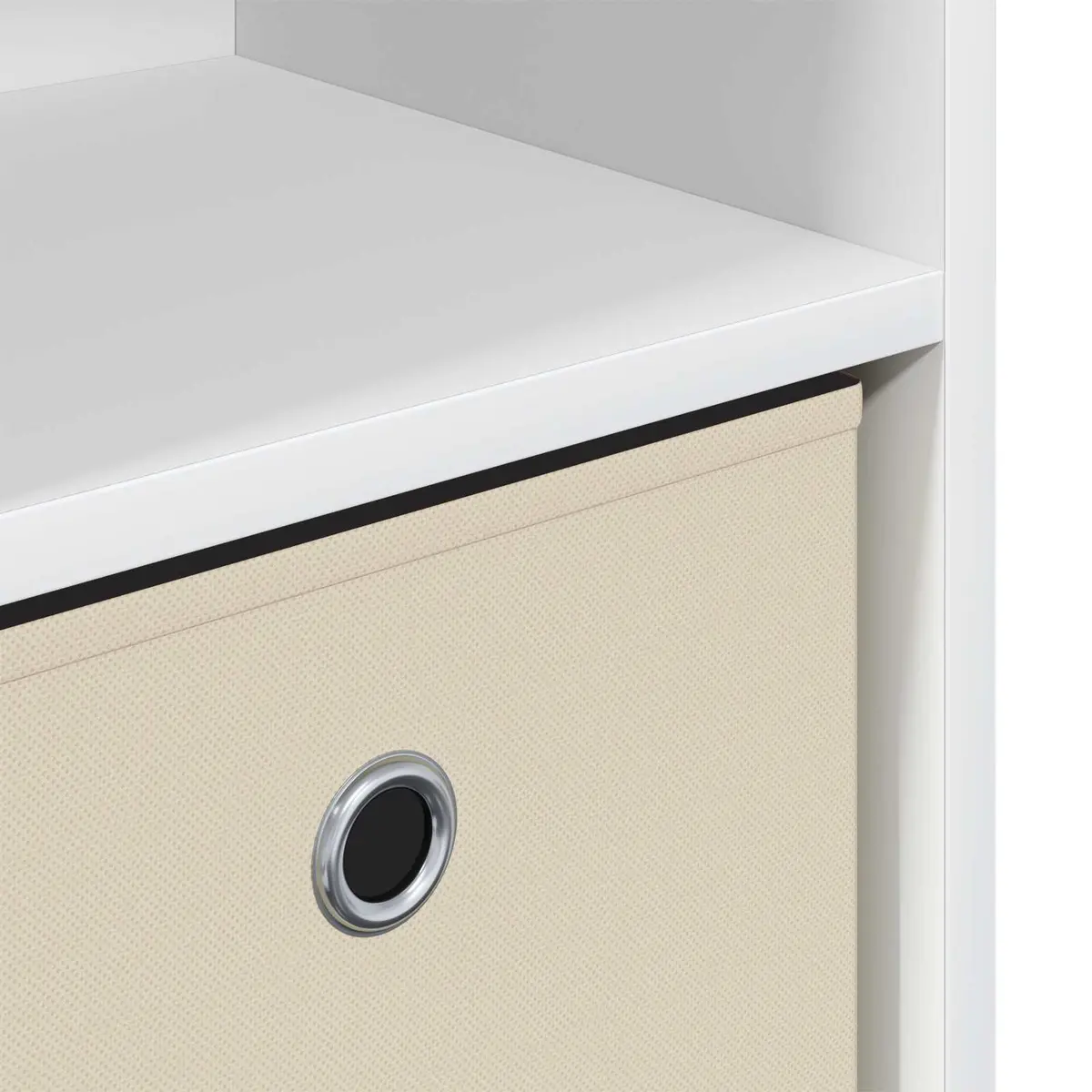 Sideboard Freestanding Storage Cabinet with Drawer and Shelves White Engineered Wood 88.5 x 27.5 x 63.5 cm