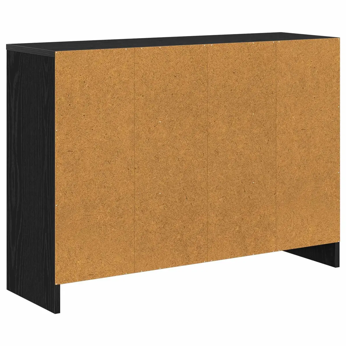 Sideboard Modern Storage Cabinet Engineered Wood Black 88.5 x 27.5 x 63.5 cm
