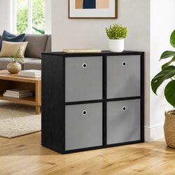 Sideboard with Drawer Black Storage Cabinet Modern Living Room Buffet Shelves