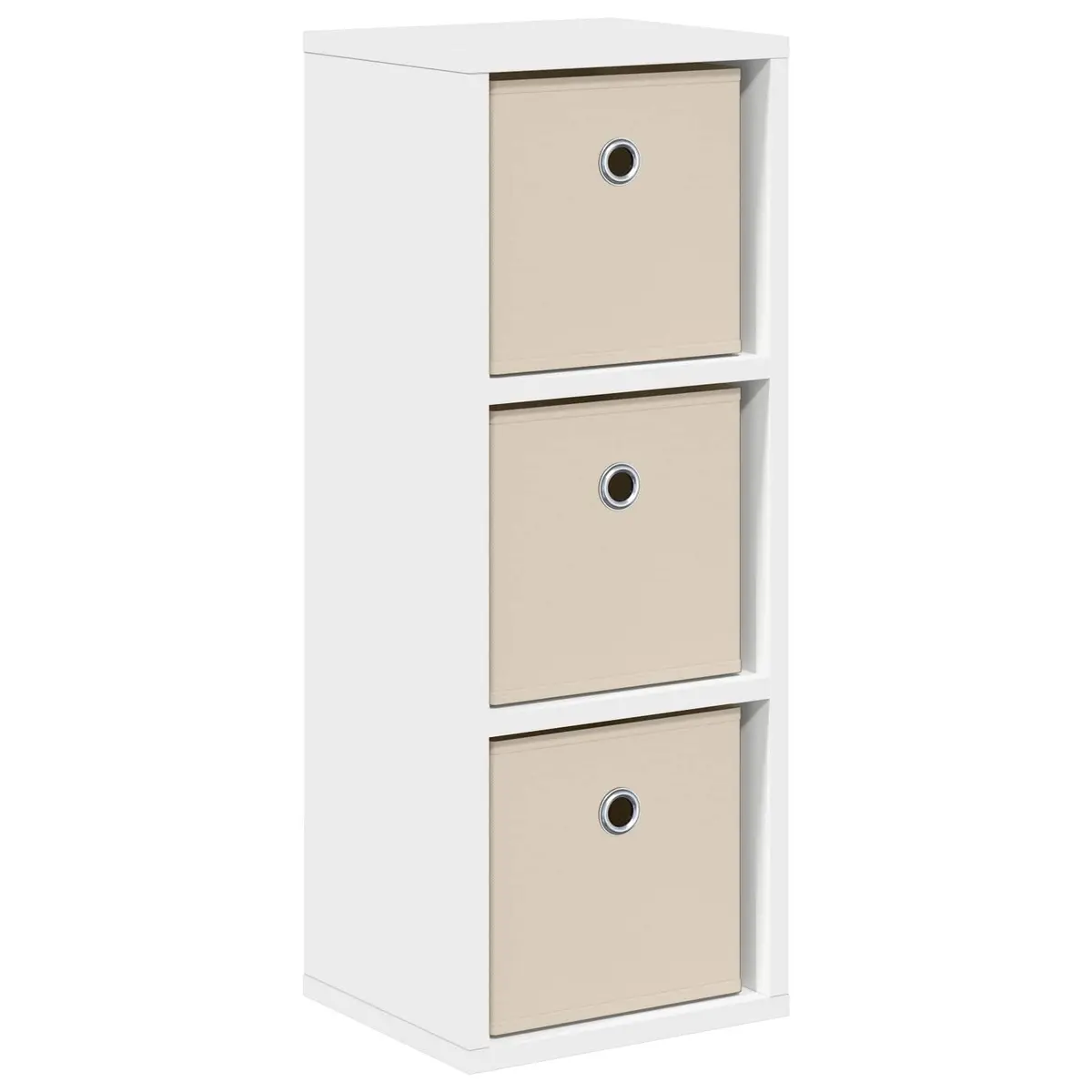 Sideboard White Modern Storage Cabinet with Drawer 25.5 x 22 x 69.5 cm Engineered Wood