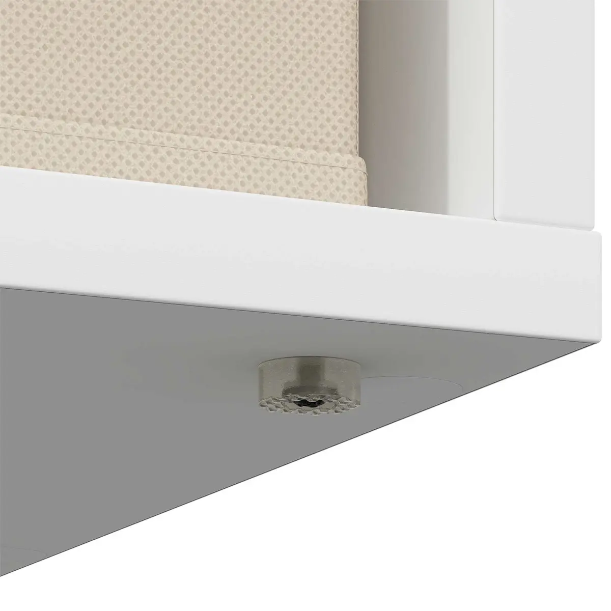 Sideboard White Modern Storage Cabinet with Drawer 25.5 x 22 x 69.5 cm Engineered Wood