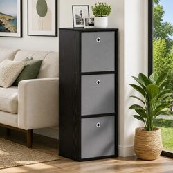 Sideboard with Drawer Black Oak Storage Cabinet Modern Living Room Furniture