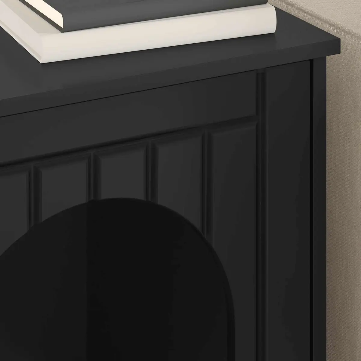 Cat House Modern Black Indoor Hideaway Bed Engineered Wood