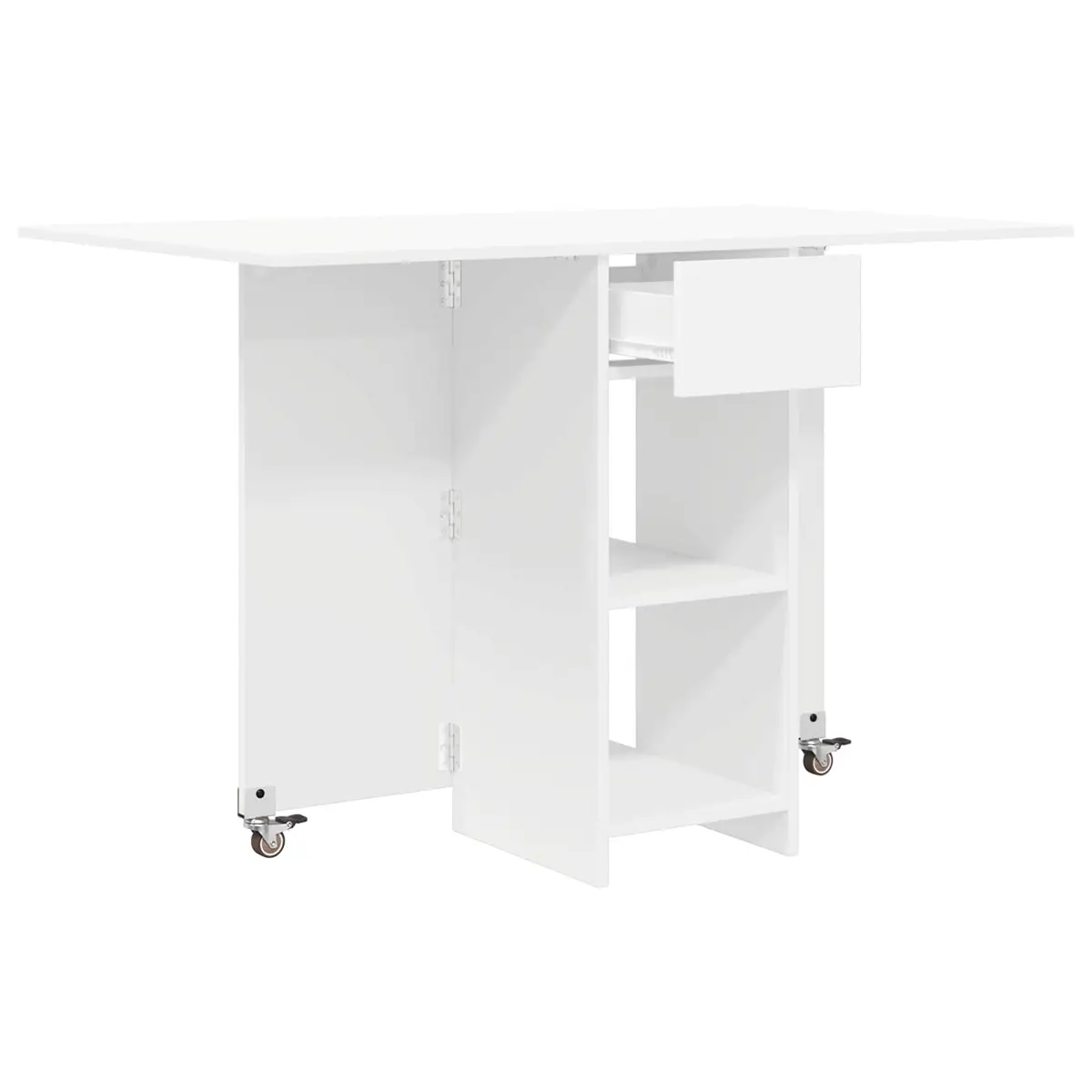 Dining Table Folding Top 115 x 70 x 75 cm Engineered Wood White