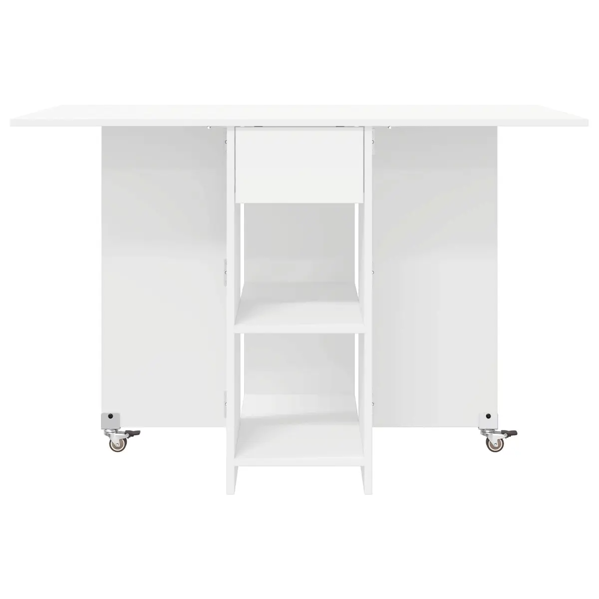Dining Table Folding Top 115 x 70 x 75 cm Engineered Wood White