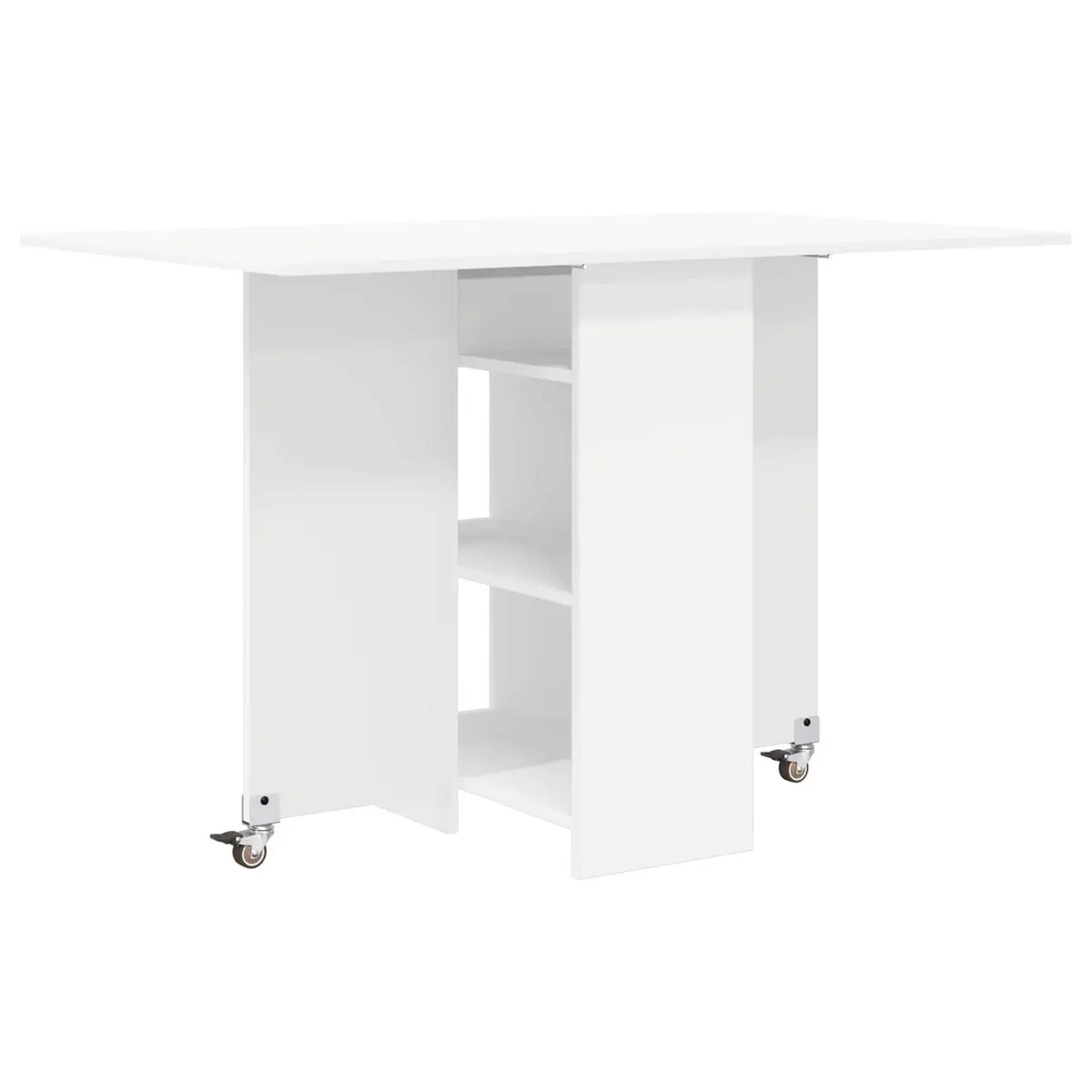 Dining Table Folding Top 115 x 70 x 75 cm Engineered Wood White