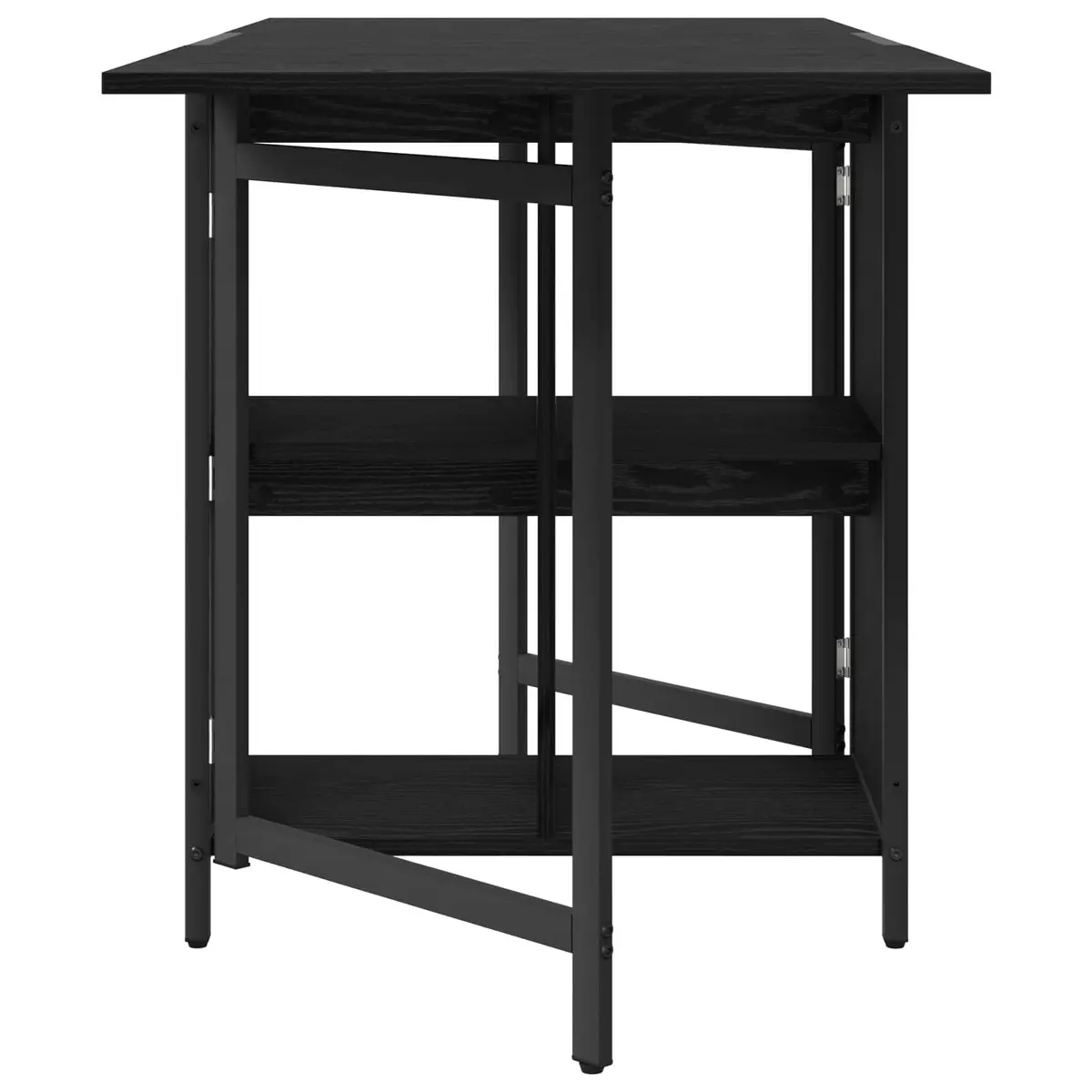 Extendable Dining Table Rectangular 144x60x75cm Black Oak Engineered Wood