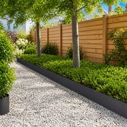 Garden Lawn Edging 10 pcs Steel Black Flexible Borders Landscaping Outdoor