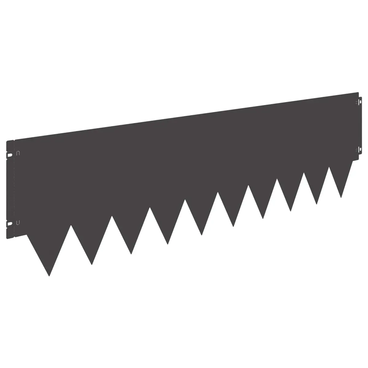 Steel Lawn Edging Interlocking System Flexible 103 x 30 cm Black 10 Piece
