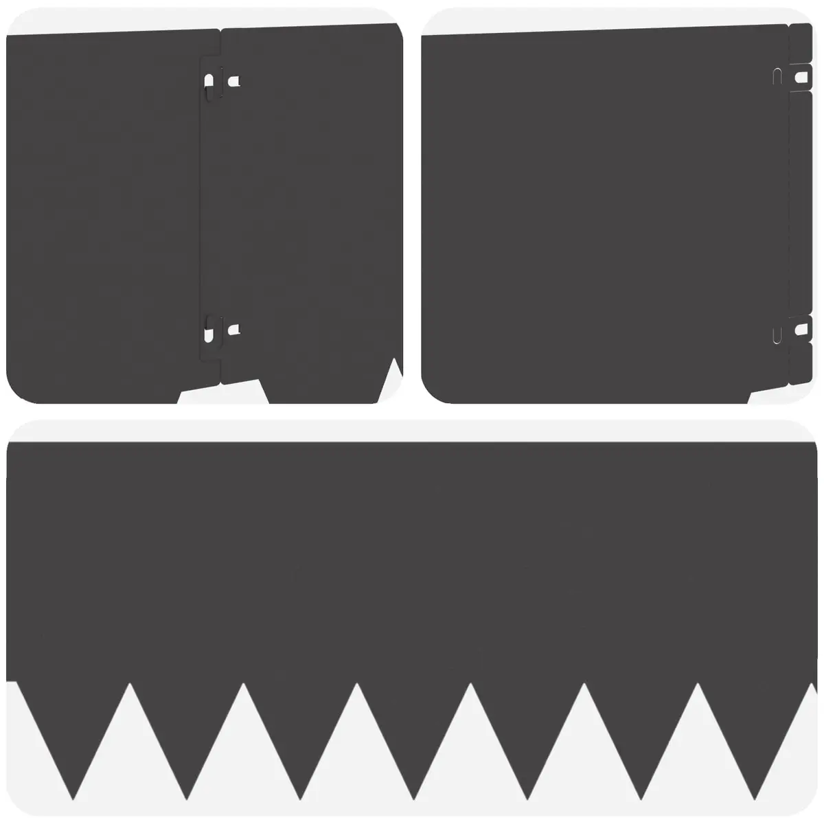Steel Lawn Edging Interlocking System Flexible 103 x 30 cm Black 10 Piece