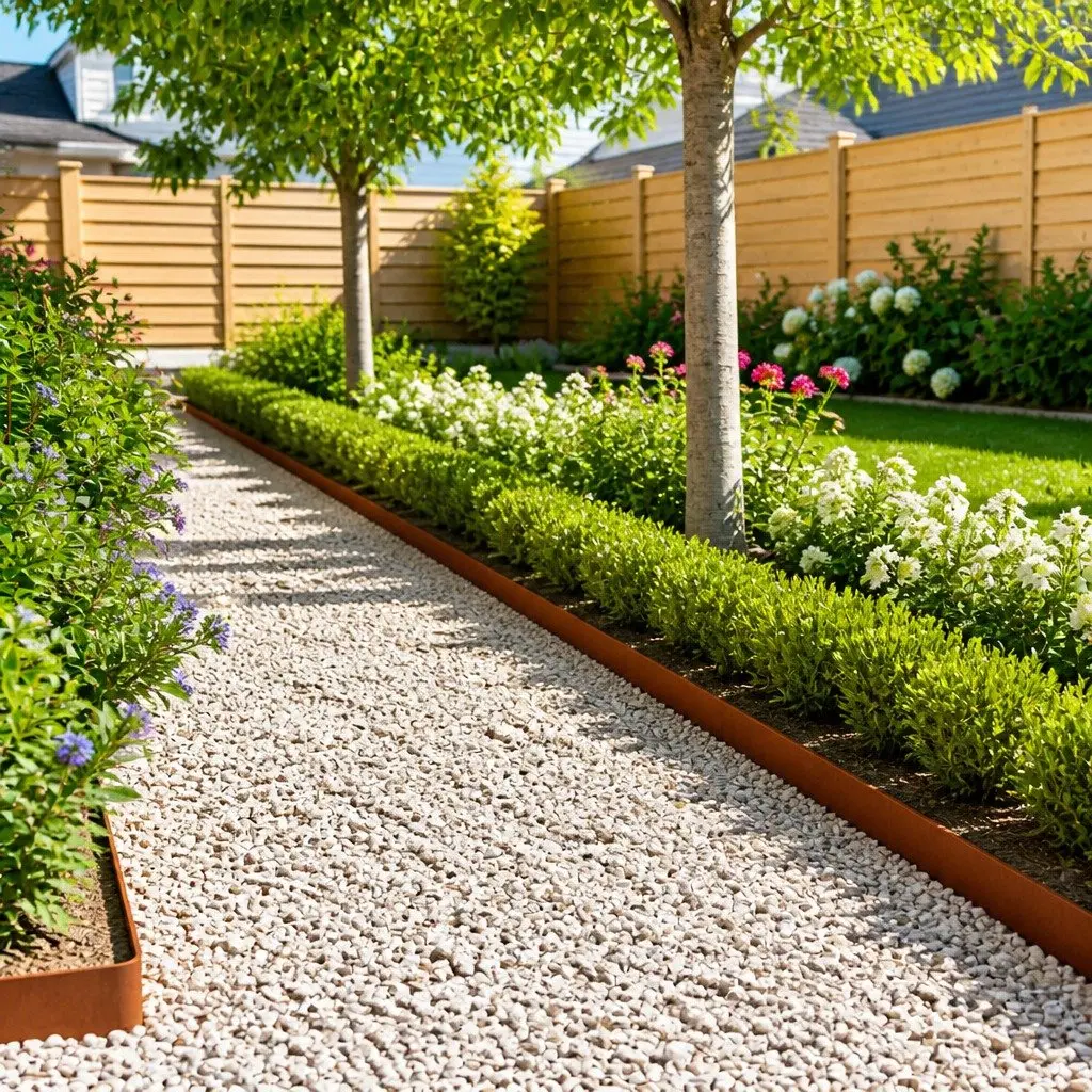 Garden Lawn Edging Steel Border Edge 103x10cm Bent Top Rusty Brown 10 Piece