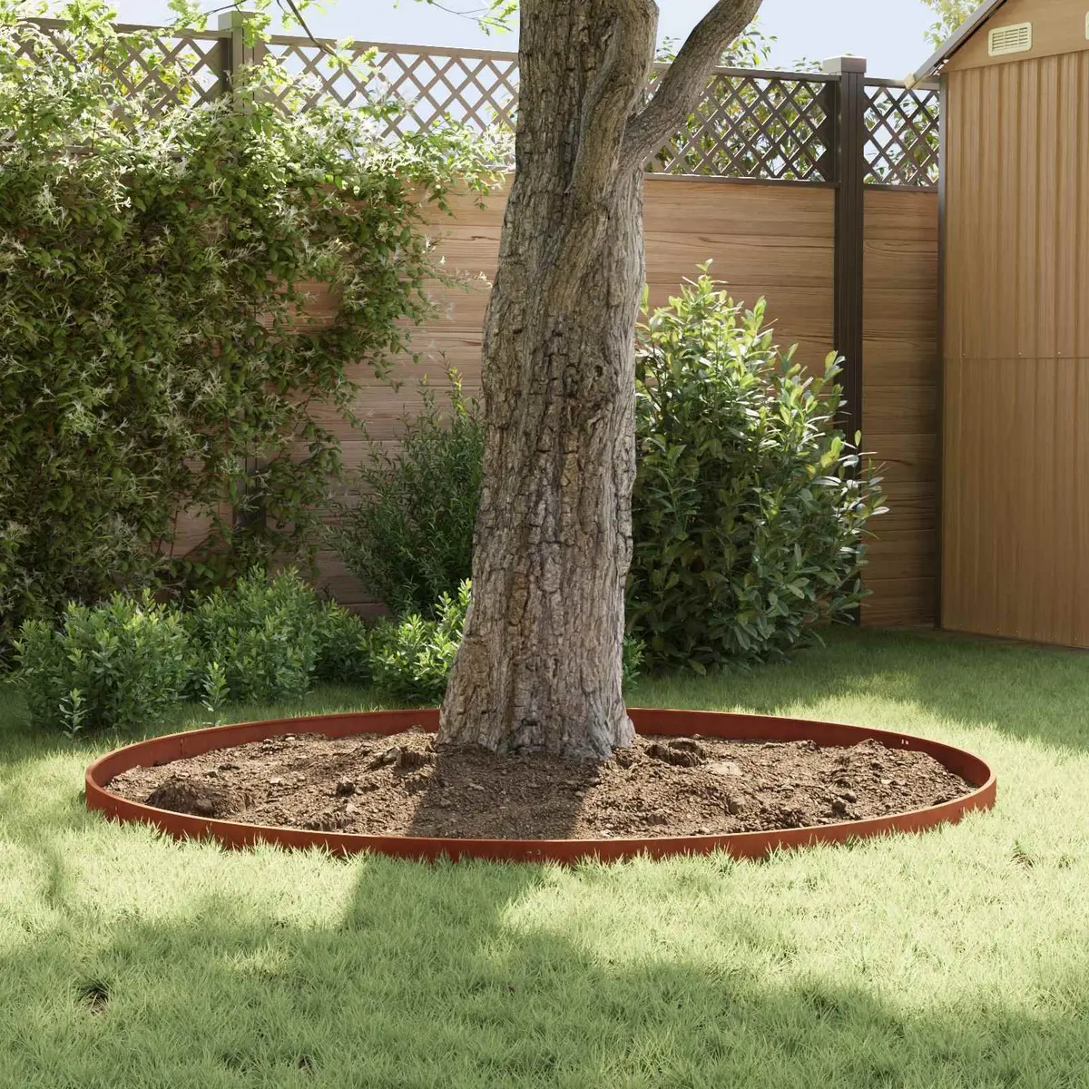 Garden Lawn Edging Steel Border Edge 103x10cm Bent Top Rusty Brown 10 Piece