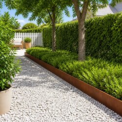 Garden Lawn Edging 10 Pieces 103 x 20 cm Steel Flexible Landscape Border