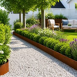 Garden Lawn Edging 20 pcs 103 x 20 cm Steel Flexible Landscape Border