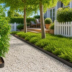 Garden Lawn Edging Border 10 pcs 103 x 10 cm Steel Black Landscape Boundaries
