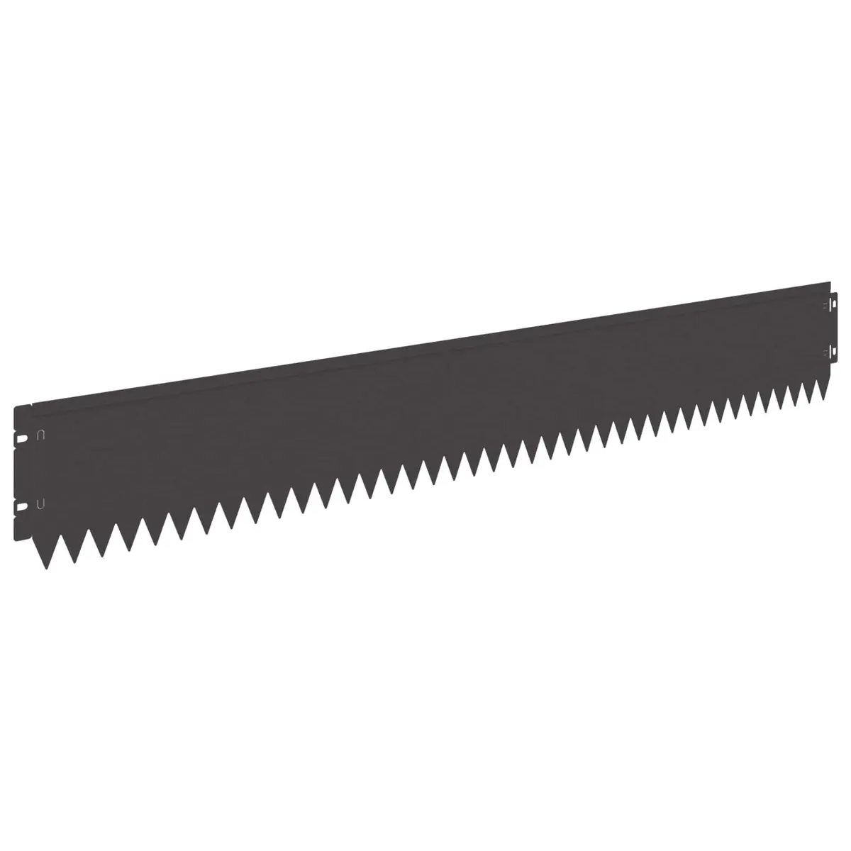 Garden Lawn Edging Steel Border Edge Top Fold 103x15cm Black 10 Piece