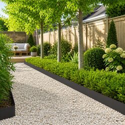 Garden Lawn Edging 20 Pieces 103 x 15 cm Steel Black Landscape Border Fence