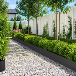 Garden Lawn Edging 20 Pcs 103x25cm Steel Border Landscape Outdoor Flower Bed