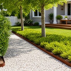 Garden Lawn Edging 20 pcs 100 x 12 cm Steel Rusty Brown Flexible Landscape