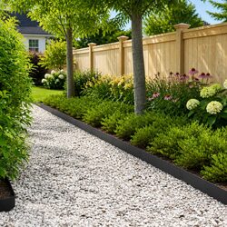 Garden Lawn Edging 10 Pieces Steel Black Landscape Border Flexible Landscape
